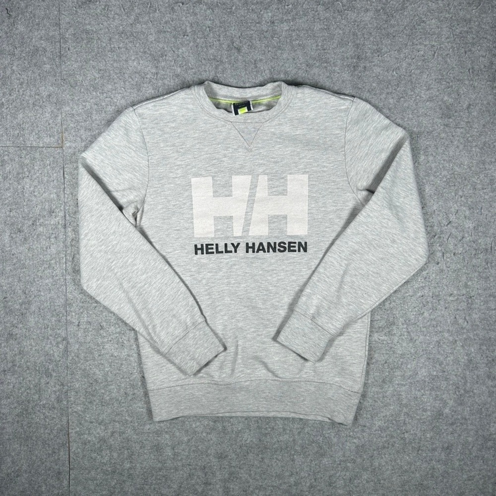 Helly Hansen Sweatshirt Women S Gray Logo Pullover Crewneck Outdoor Hiking